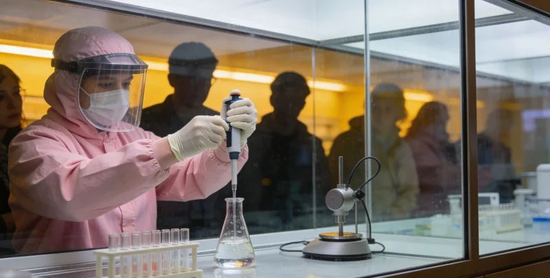 实验室内技术人员正在进行PCR