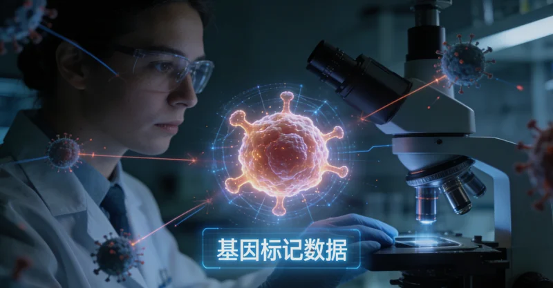 象征基因检测技术的DNA双螺旋