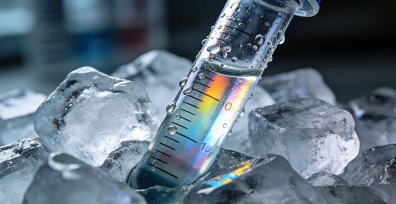 标注着生物样本的冷链运输箱,背