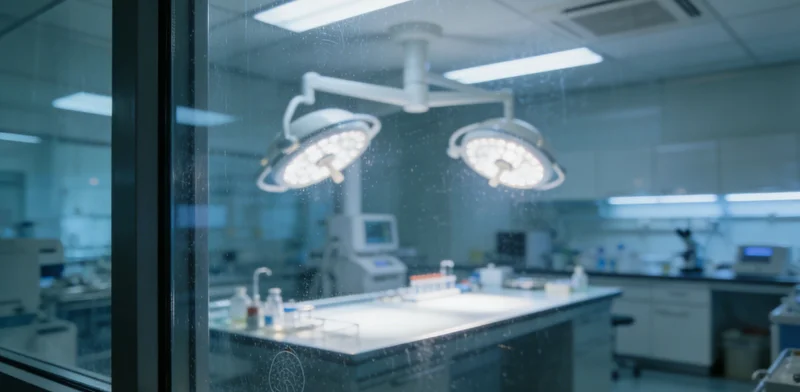 专业技术人员在生物安全柜内进行