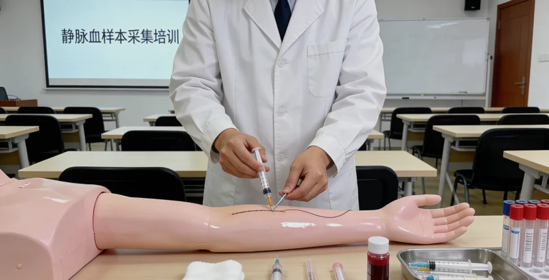 包头护士进行静脉采血用于基因检