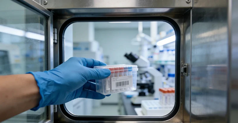 一位医生正在电脑前查看详细的基