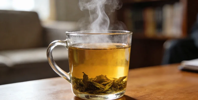 医生在诊室内与一位出现头痛、发