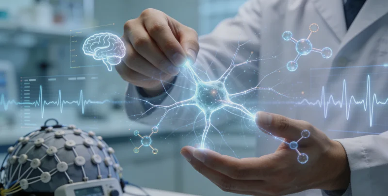 科左中旗病理医生在显微镜下观察