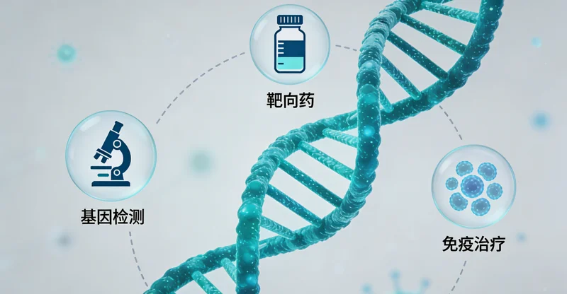 河源肺癌精准靶向治疗概念图
