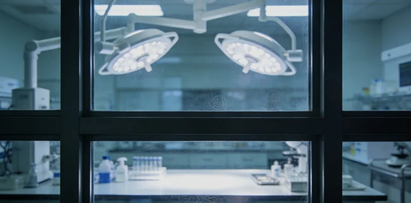 实验室内，身着白大褂的技术人员