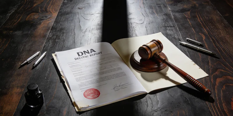 医生在诊室内与患者沟通检测报告