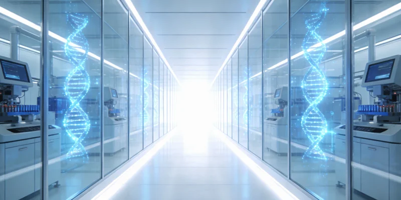 专业人士正在向用户解读基因检测