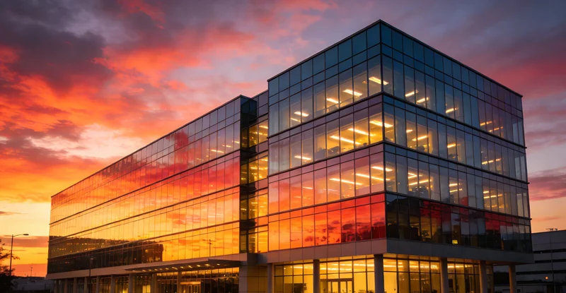 医生在诊室内,手指向检测报告,