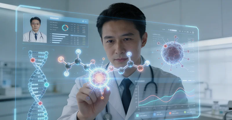 张家口医生与患者查看基因检测报