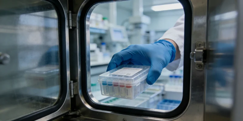 唐山家庭在咨询台前了解检测服务