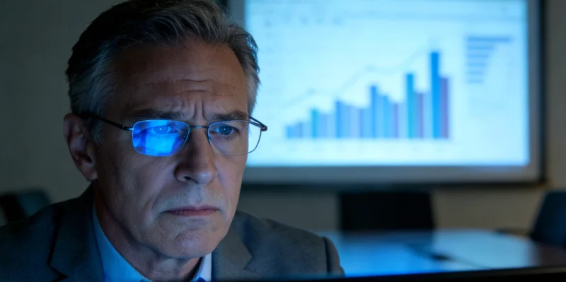 电脑屏幕上显示着基因检测报告与