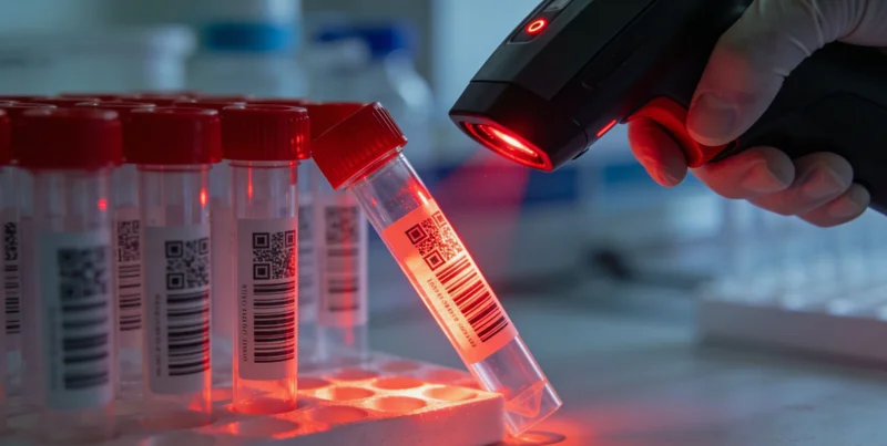 医生在灯箱前指着CT片,与患者