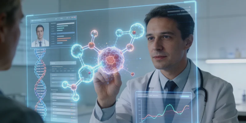 曲靖肺癌患者与医生共同查看PI