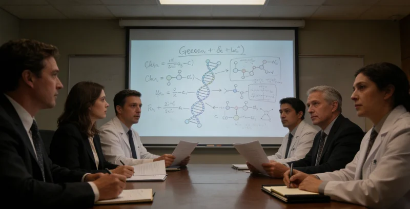 象征精准医疗的概念图，DNA链