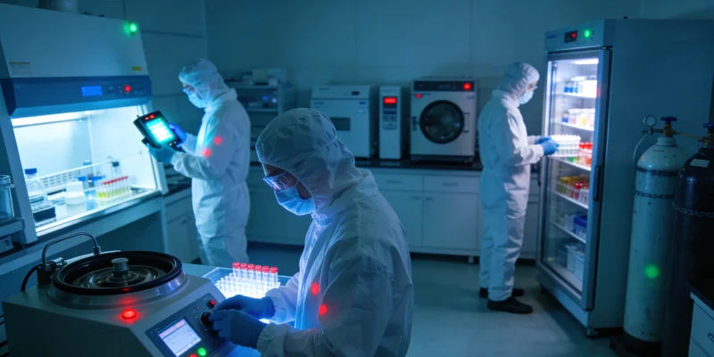 实验室内技术人员正在进行基因检