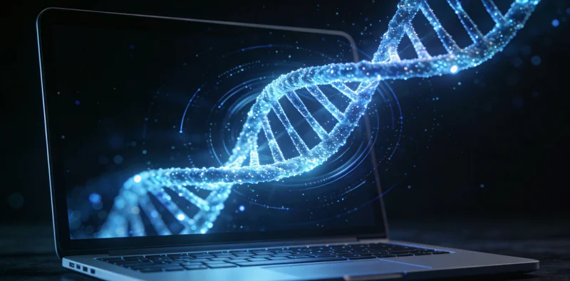 象征基因检测先进技术的科学示意