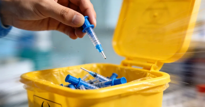 实验员在生物安全柜内进行核酸提