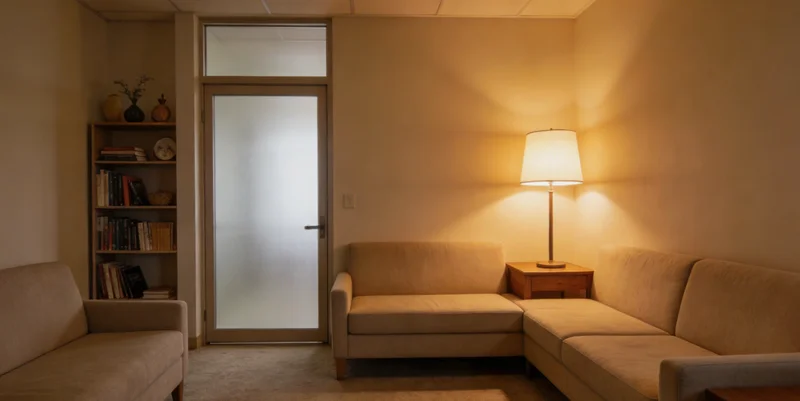 遗传咨询师正在向一个家庭展示并