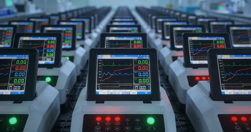 DNA测序仪正在运行,屏幕上显