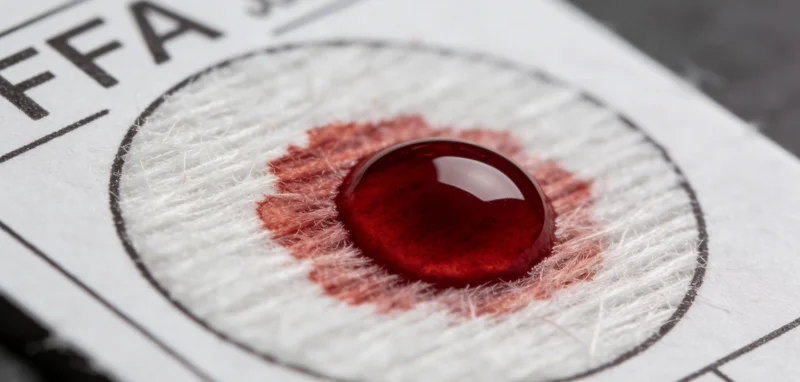 医护人员正在为检测者进行静脉采