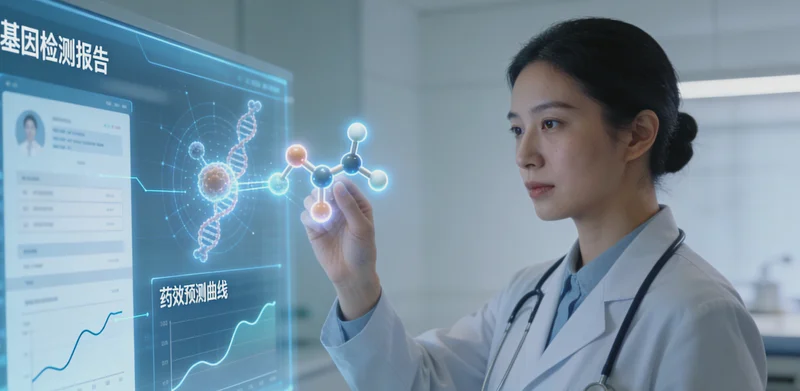 玉树医生与患者共同查看基因检测