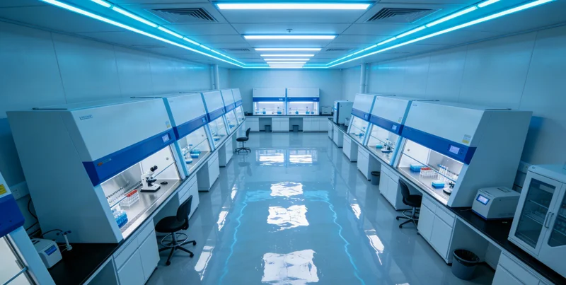 专业人员在生物实验室进行样本分