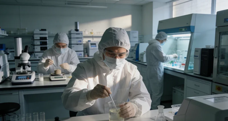 实验室技术人员正在操作精密的P