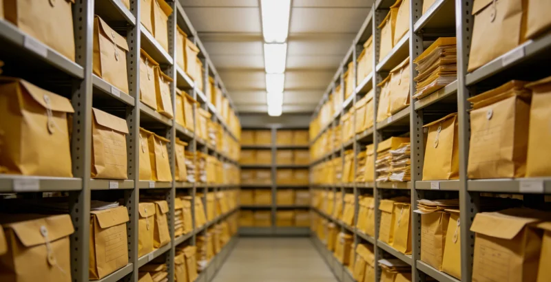 中年男性与家人一起查看检测报告