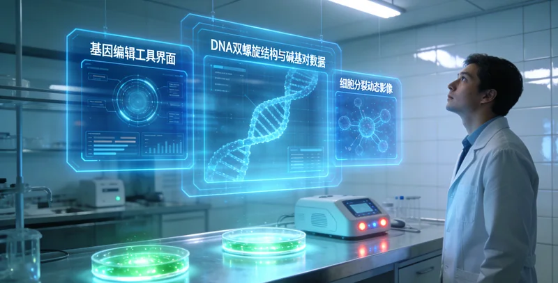 商洛家庭在诊室进行遗传咨询场景