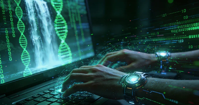 高科技的基因测序仪器正在运行,