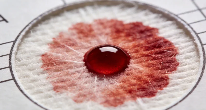 医护人员正在将采集好的血液样本