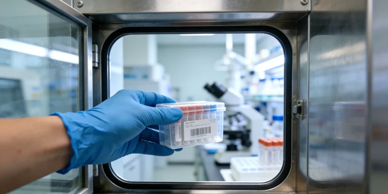 医生正在向患者家属解读基因检测