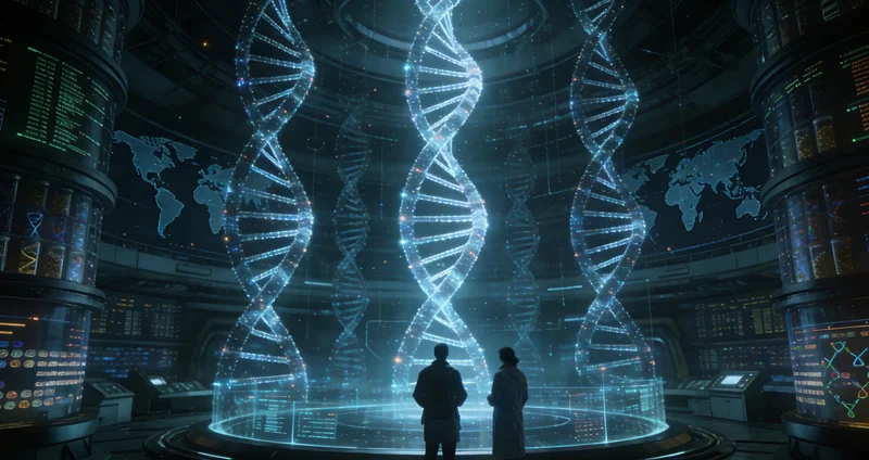 基因测序实验室内部工作场景