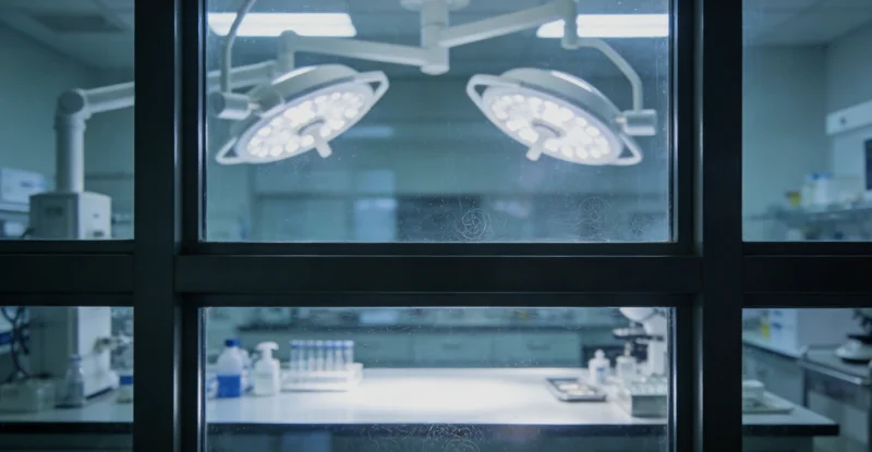 不同检测路径示意图:医院实验室