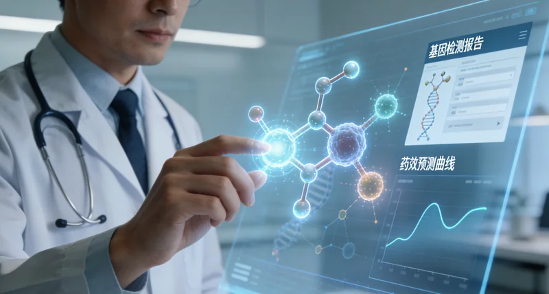 高科技基因测序实验室内部工作场