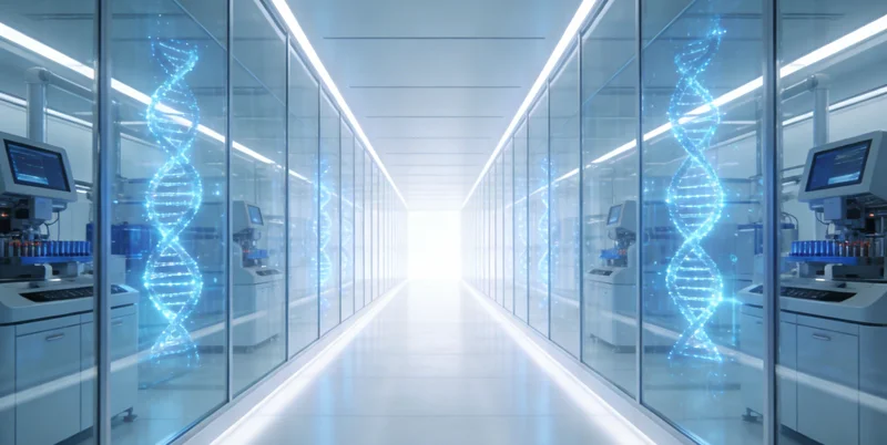 一位女士正在认真查看基因检测报