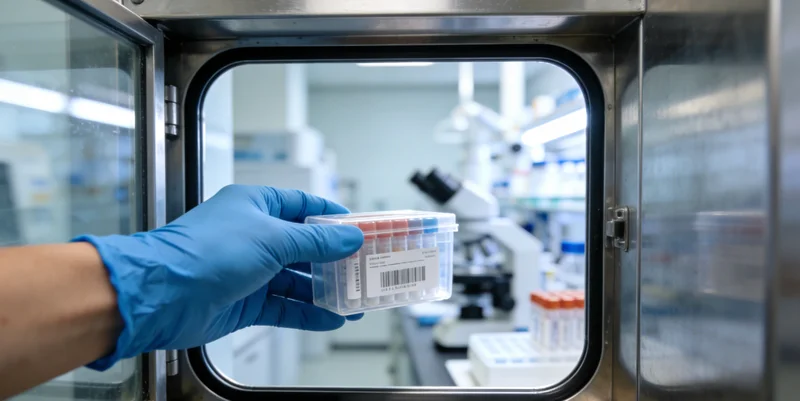 实验室技术人员正在进行基因检测