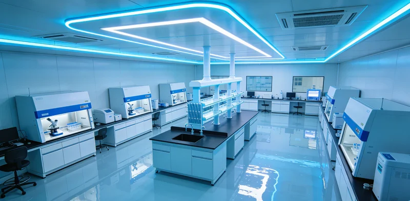 科研人员在实验室内进行样本检测