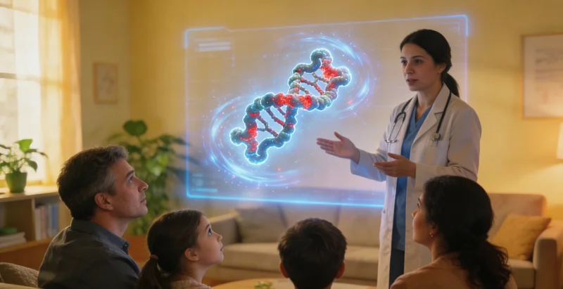 遗传咨询师在丽江服务点为家庭解