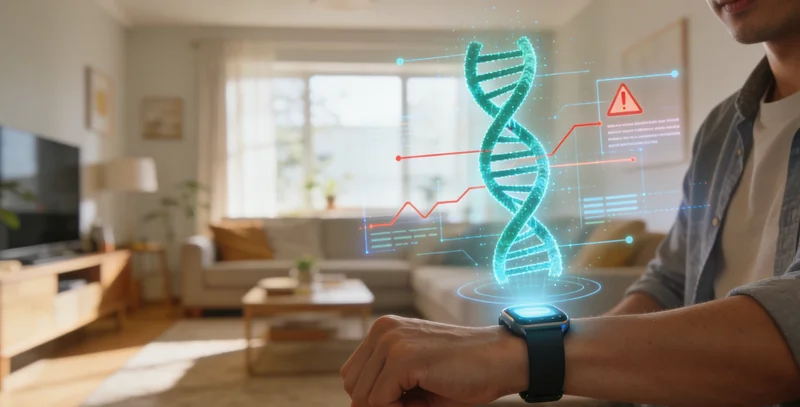 象征基因检测与数据分析的科学图