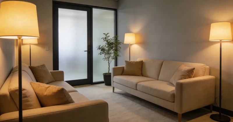 阳光下，一家人正在公园里愉快散