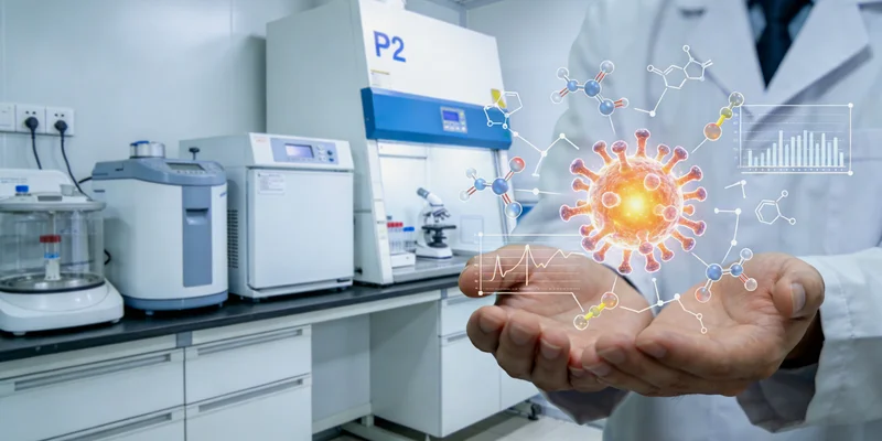 基因测序实验室工作场景