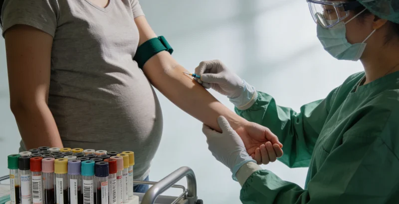 吕梁医院儿科诊室，家长带着孩子