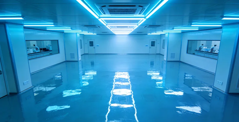 聚焦于试管或仪器中样本的实验室