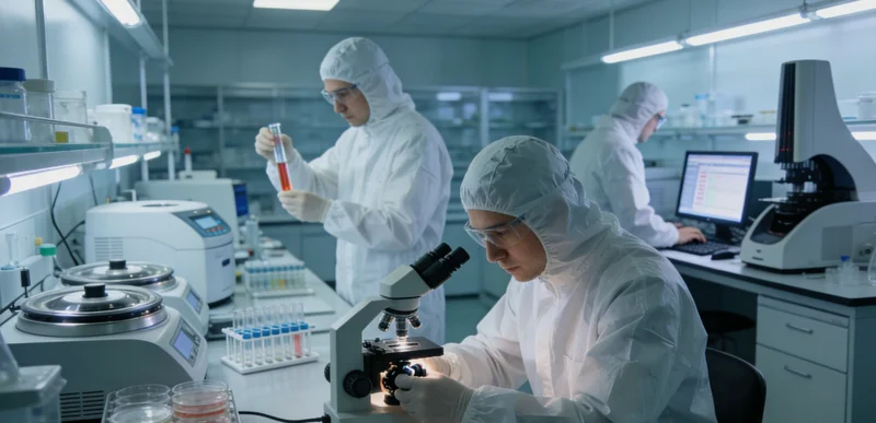 整洁明亮的本地基因检测实验室内