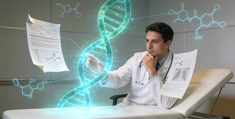 南安医生向患者解释肠癌检测报告