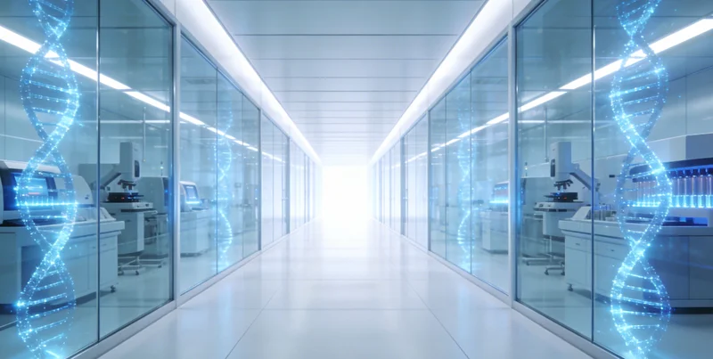 科学实验室中的检测仪器与样本，