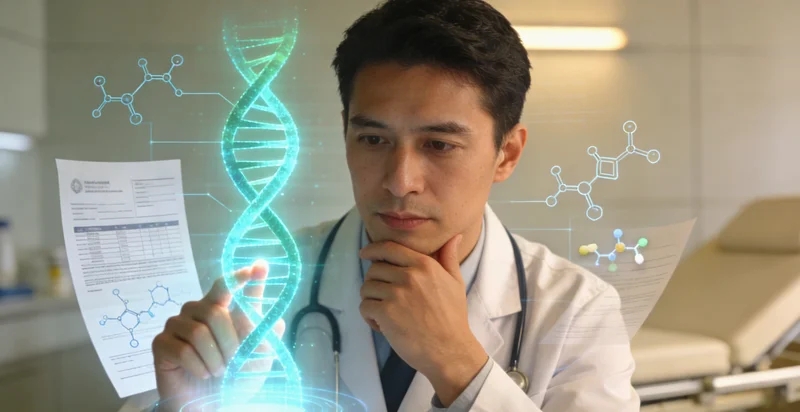 晋中夫妇在遗传咨询师指导下查看