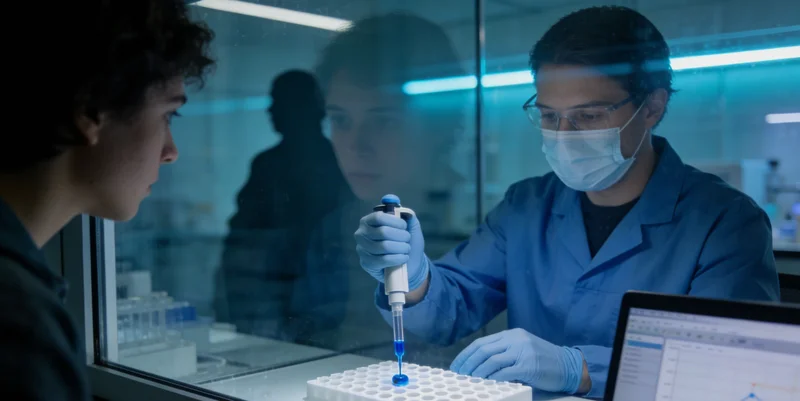 专业实验室内,技术人员正在操作